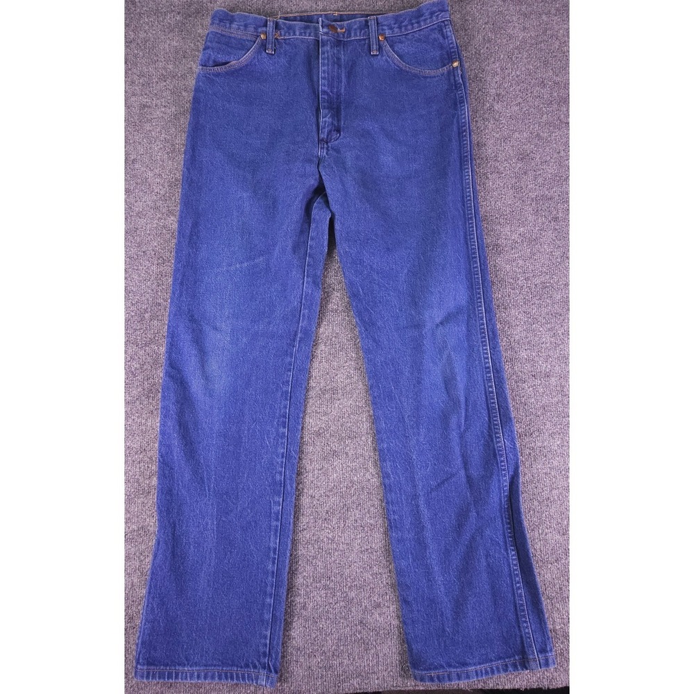 Wrangler Jeans Men's 36x33 Blue 13MWZ Cowboy Cut Western Denim Rodeo‎